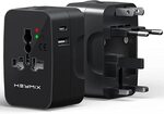 HEYMIX Universal Travel Adapter USB C 2.4A, 12W Total Output $14.99 (Black or White) Delivered @ HEYMIX AU