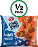 ½ Price: Tegel Take Outs Nashville Style Chicken Portions 1kg $7, Red Island Extra Virgin Olive Oil 1L $10 @ Woolworths