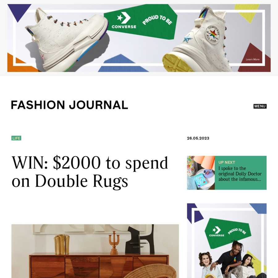Win a 2,000 Double Rugs Voucher from Fashion Journal OzBargain
