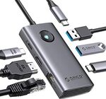 ORICO 6-in-1 USB C Docking Station with 1000Mbps Ethernet, USB C to HDMI 4K, 100W PD $25.49 + Delivery @ Orico via Amazon AU