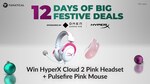 Win a HyperX Cloud 2 Pink Headset and Pulsefire Pink Mouse from Fanatical