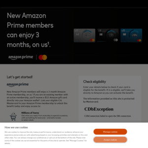 Free 3 Months or $15 Credit for Amazon Prime with Citi Rewards/Premier/Prestige Mastercard @ Mastercard