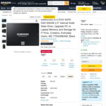 SAMSUNG 870 EVO SATA SSD 500GB 2.5” $55.84 @Amazon Plus Delivery