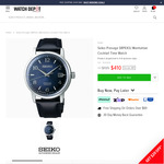 Seiko Presage SRPE43J Manhattan Cocktail Time Watch $410 Delivered @ Watch Depot