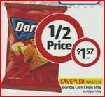 Doritos 175g Corn Chips Varieties $1.57 at Coles (Save $1.58)