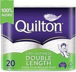 [Prime] Quilton 3 Ply Double Length Toilet Tissue 20 Pack $21.85 ($19.66 S&S) Delivered @ Amazon AU