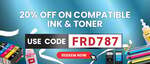 20% off Compatible Ink and Toner Cartridges + Delivery ($0 with $50 Spend) @ InkStation