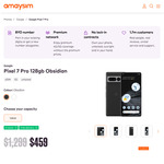 Google Pixel 7 Pro 128GB Obsidian $459 Delivered (New Customer Must Add Plan from $30/28-Day) @ amaysim