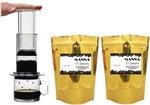 Fathers Day Coffee Gift Pack - Aeropress plus 2 x 500g Fresh Roasted Speciality Coffee $64.95 