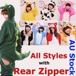 $25 Kigurumi Pajamas Unisex Pyjama Anime Cosplay Costume Adult Animal Outfit S~XL with Rear Zipr