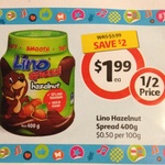 HALF PRICE Lino Hazelnut Spread 400g $1.99 at Coles (Save up to $2.34)