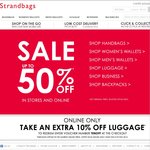 Strandbags up to 50% + 10% off Luggage + Delivery or Free Click/Collect