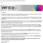 75% off All New Economy, Multi and Business Hosting @ VentraIP