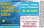 Movie Deal Coupon Eldorado Cinema Brisbane Adults $8.50 @ SaleEndsSoon.com.au