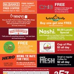 Hero Subs Buy 1 Get 1 Free, Roll'd -Cup of Pho $3 + More Offers @ 357 Collins St. (VIC) Today