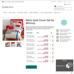 Flat 30% OFF Whimsy Retro Kids Quilt Cover and Sheets - Free Shipping on $99 & above @Elan Linen