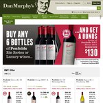 Buy 6 Bottles of Penfold Bins Series or Luxury Wines, Get RWT for Free @ Dan Murphy's