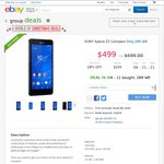 eBay Group Deals - SONY Xperia Z3 Compact 16GB 4G LTE - $499 Delivered Via QD