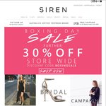 Siren Shoes: Additional 30% off Store Wide Including Already Reduced Prices