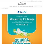 Clarks Shoes - Free Foot Measuring Fit Gauge with Any Online Purchase of School Shoes