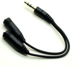 Earphone Jack 1 Male to 2 Female Audio Splitter $0.84 Delivered @ AliExpress