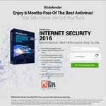 FREE: Bitdefender Internet Security 2016 (6 Month License) Save $30