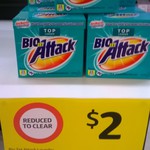 Biozet Attack 1kg Laundry Powder (Front & Top) $2 Per Box - Coles (New Town, Tas)