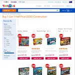 Lego - Most Ranges - Buy 1 Get One 1/2 Price @ Toys 'R' Us
