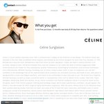 Celine Eyewear - 30% off RRP Plus $20 Voucher @ Contact Connection