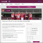 Enjoy up to 10% off* on Your Next Qatar Airways Flight