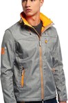 Superdry Men's Windtrekker Jacket (Light Grey Marl / Fluro Orange, X-Large) $54 Delivered @ Kogan