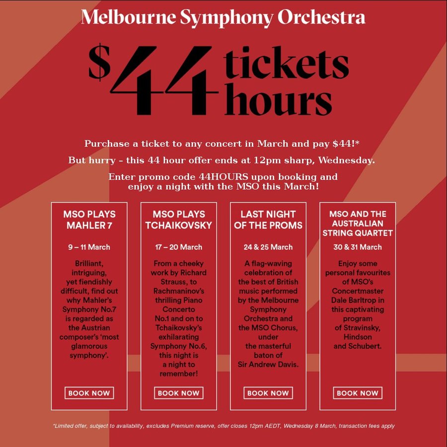 Vic Melbourne Symphony Orchestra All March Concert Tickets