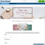 Win 1 of 5 $200 Gift Cards from Harvey Norman