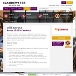 Cashback Increase: AliExpress 10% @ Cashrewards