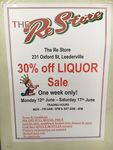 The Re Store Leederville (WA) - 30% off All Alcohol 12 - 17 June 2017