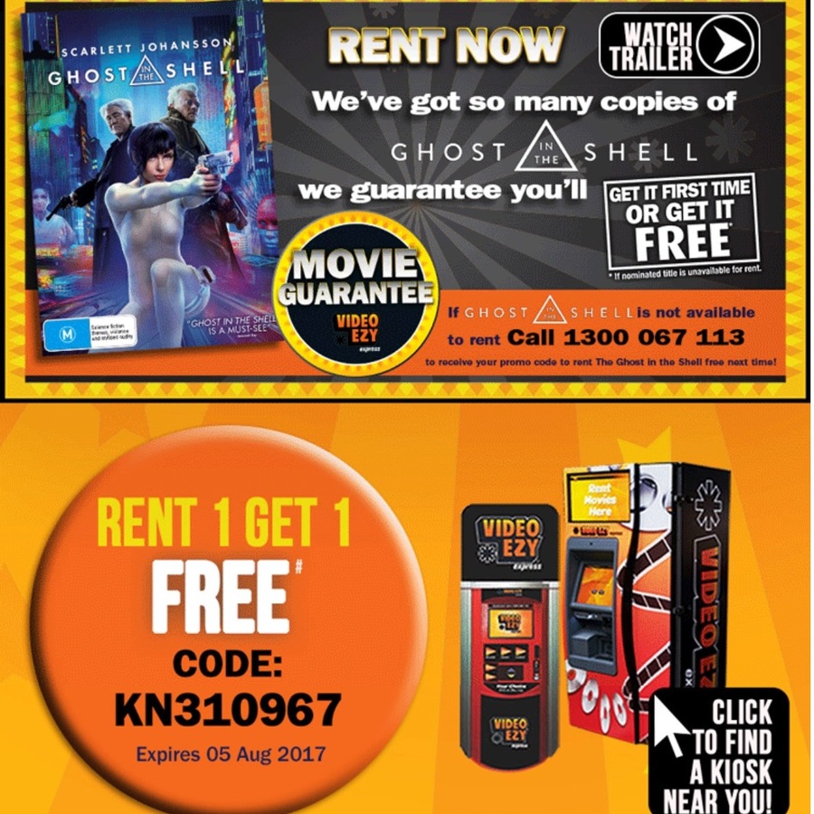 Video EZY Rent One Get One Free OzBargain