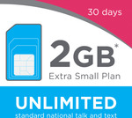 Lebara 30 Day SIM Pack - Unlimited Standard Talk, Text & MMS in Australia + 2GB* Data $1.90