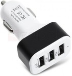 DC 12V-24V 3 USB Car Charger for iPhone Samsung USD $0.65 (Approx AUD $0.83) @ Zapals