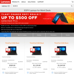 Lenovo Eofy Sale Save Over 500 Free Shipping Ozbargain