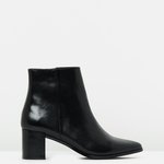 Womens Black Leather Boots from $38 (Was $149.95) + Extra 20% off with Code (Free Shipping Min Order $50) @ The Iconic
