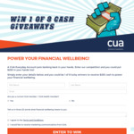 Win 1 of 8 $250 Cash Prizes from CUA