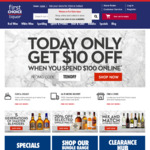 $10 off When You Spend $100 @ First Choice Liquor Online