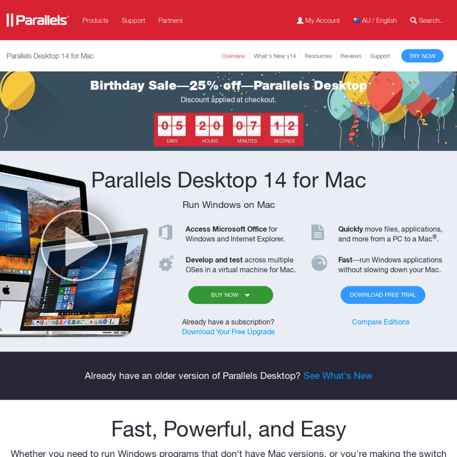 parallels desktop 14 sale