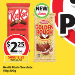 ½ Price Nestlé 118g-200g Chocolate Blocks $2.25 @ Coles