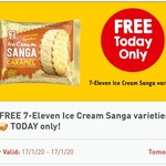 Free 7-Eleven Ice Cream Sanga Varieties Today via 7/11 Fuel App