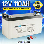 ATEM POWER 12V 110AH AGM Deep Cycle Battery $178.45 Delivered @ Sunyee-Au eBay