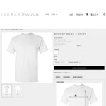 Budget White T Shirt with Custom Printing - $9.99 + Delivery @ Googoobarra