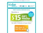 Todae - Free $15 Voucher for Quick Survey - eg $7.73 Shipping Only for Keep Cup etc - First 1000