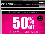 City Chic - 50% off Sitewide 2 Days Only, Free Shipping over $75