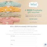 Win a $500 (or One of 5x $100) Purebaby Gift Cards from Purebaby